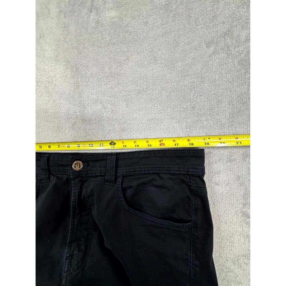 Straight Down Jeans Men 36/32 Black Denim Dark Wash Straight Leg Classic Zip Fly - Picture 9 of 11